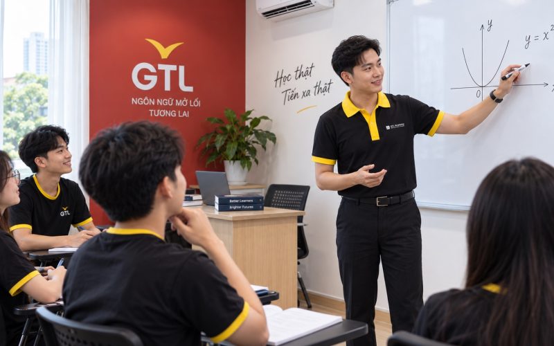 Thầy giáo GTL giảng bài trên bảng